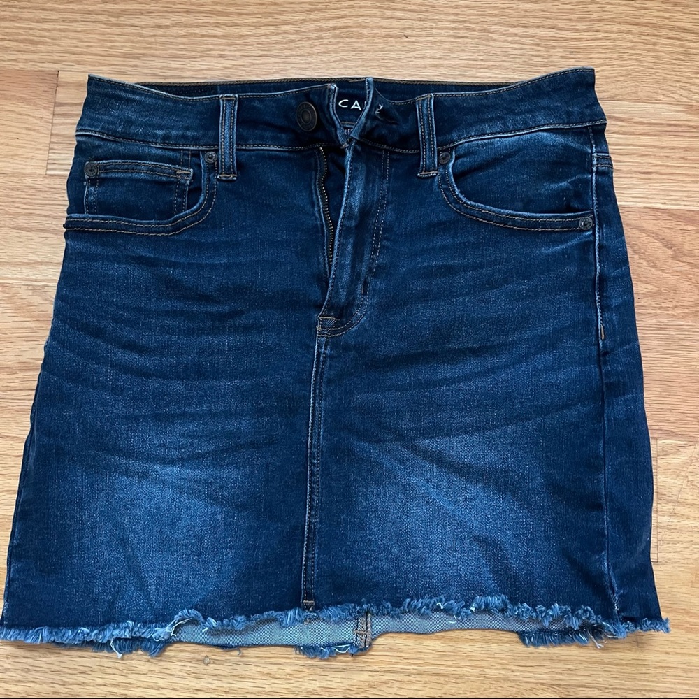 American Eagle Next Level Stretch Jean Skirt Size 6 Long